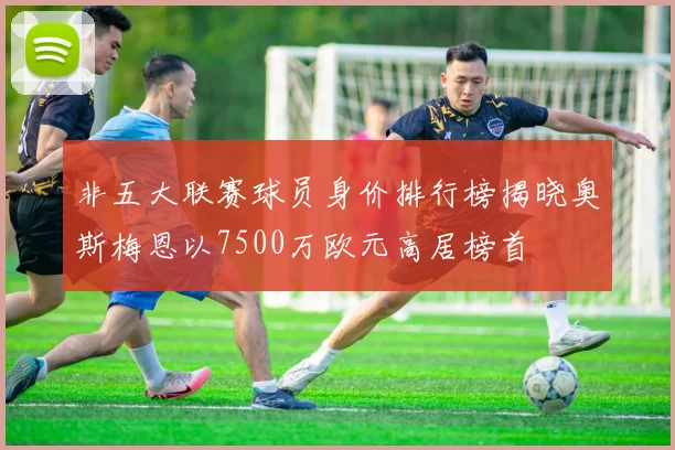 非五大联赛球员身价排行榜揭晓奥斯梅恩以7500万欧元高居榜首